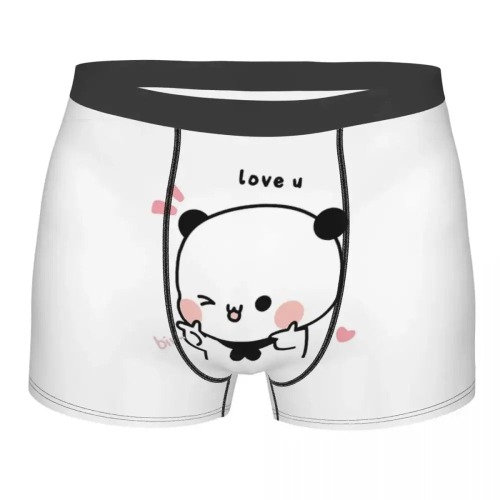 Men’s Dudu & Bubu Boxer with Fun Designs and All-Day Comfort - White / M