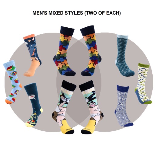 Men's Gift Sets (4-Pack) - Adult Large (10-13) / Male / Two of Each (Mixed)