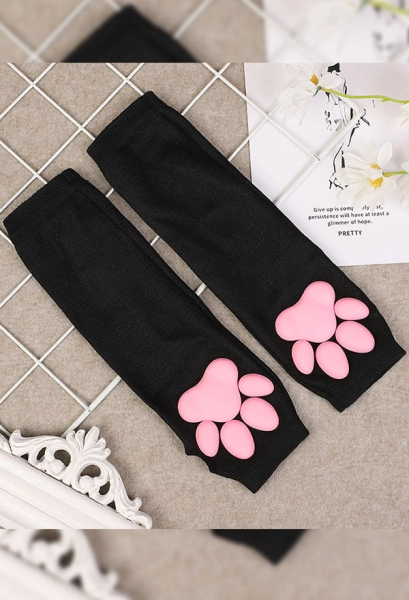 Kawaii Cat Paw Pad Arm Sleeves Half-Finger Sun Protection Arm Cover Sunproof Sleeves