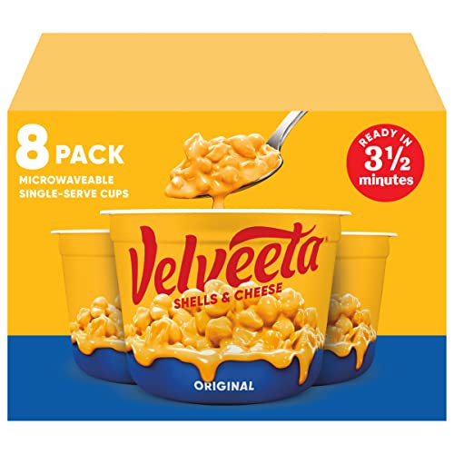 Velveeta Shells & Cheese Original Microwavable Macaroni and Cheese Cups (8 ct Pack, 2.39 oz Cups) - Original (Pack of 8)