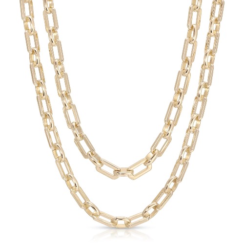 LIV DOUBLE CHAIN NECKLACE - GOLD / 18” & 20”