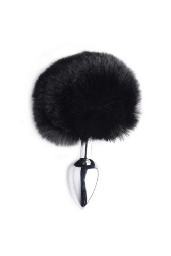 Onyx Bunny Tail Anal Plug - Black