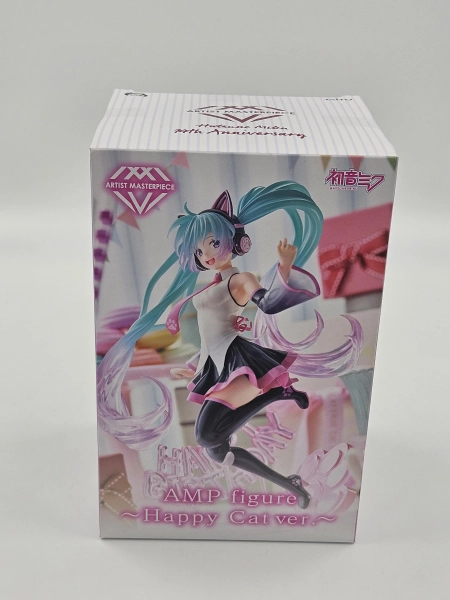Hatsune Miku Anime Figure Toy Birthday Miku Happy Cat 9inch Taito Toy Vocaloid