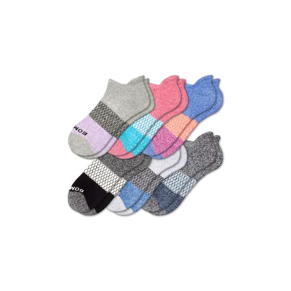 Women's Tri-Block Marl Ankle Sock 6-Pack | Large