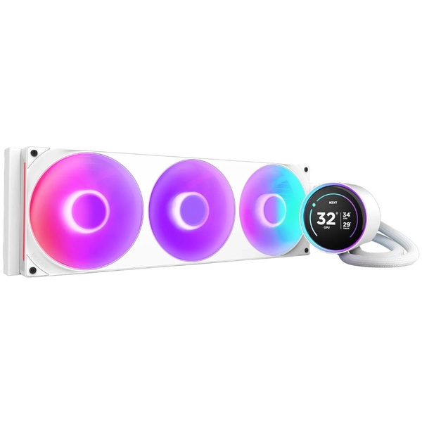 NZXT Kraken 420 Elite V2 White RGB All In One CPU Cooler - 420mm