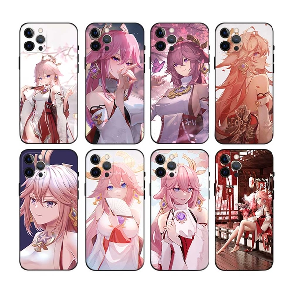 Yae Miko Genshin Impact Phone Case Genshin Impact Yae Miko iPhone Case Samsung Case Genshin Art Genshin Gifts