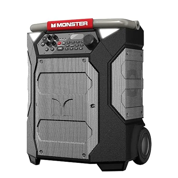 Monster Rockin’ Roller 270 Indoor/Outdoor Portable Bluetooth Speaker | up to 200W of 270 Degree Sound & up to 100 Hours of Playtime