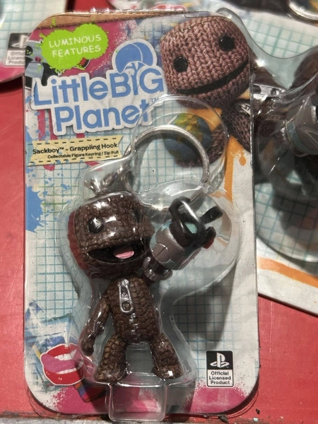 NEW Official Sackboy Grappling hook Keyring PROMO Little Big Planet Figure