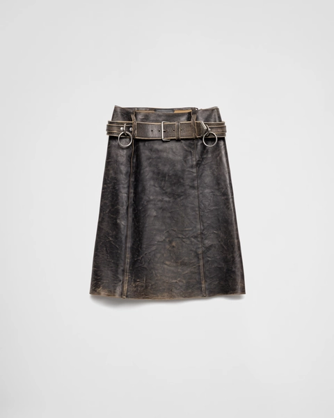 Leather miniskirt 