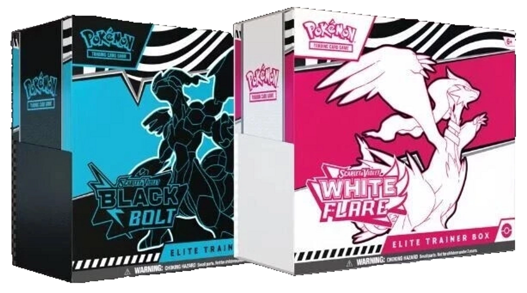 Pokemon Black Bolt and White Flare Elite Trainer Box ETB Set of 2