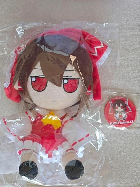 Touhou Reimu Hakurei Plush Doll W/Badge Kourindou ver. Fumo Fumo Reimu 27