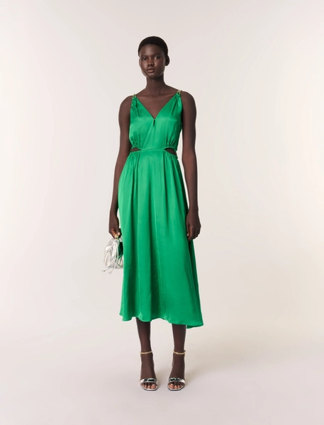 Vestido largo de rasete