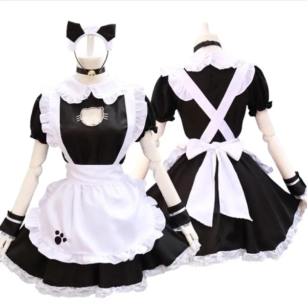 Sweet Maid Cafe Cosplay Outfit with 82cm Length for Cute Neko Coord