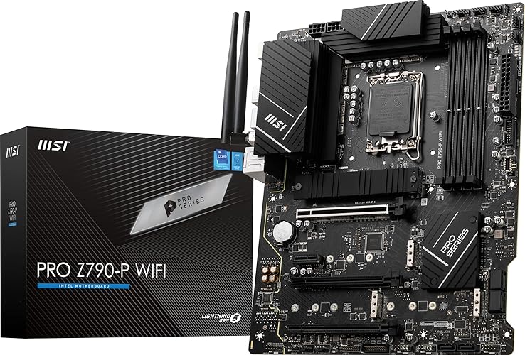 MSI PRO Z790-P WiFi ProSeries Motherboard (Supports 12th/13th/14th Gen Intel Processors, LGA 1700, DDR5, PCIe 5.0, M.2, 2.5Gbps LAN, USB 3.2 Gen2, HDMI/DP, Wi-Fi 6E, Bluetooth 5.3, ATX) - ATX