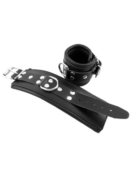 Padded leather cuffs I Mister B