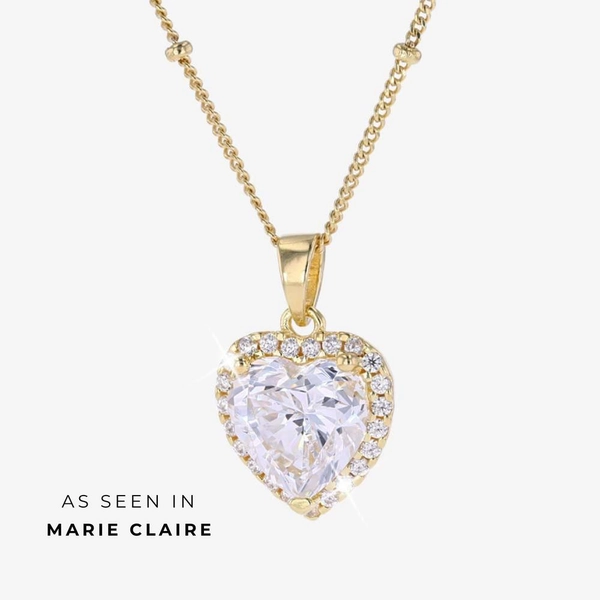 18ct Gold Vermeil on Silver Designer Heart Necklace