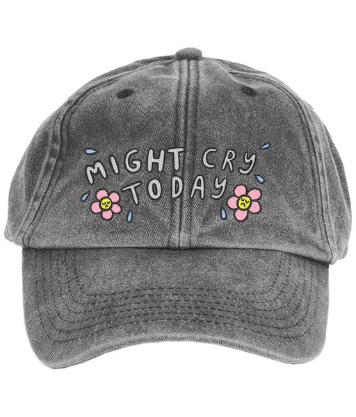 Might Cry Today - Embroidered Cap — The Sad Ghost Club