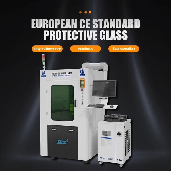 Small 1500W Fiber Laser Cutter Laser Metal Cutting Machine 300*300mm Free Ship