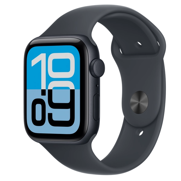 Apple Watch SE 3 GPS, 44mm Midnight Aluminium Case with Midnight Sport Band - S/M