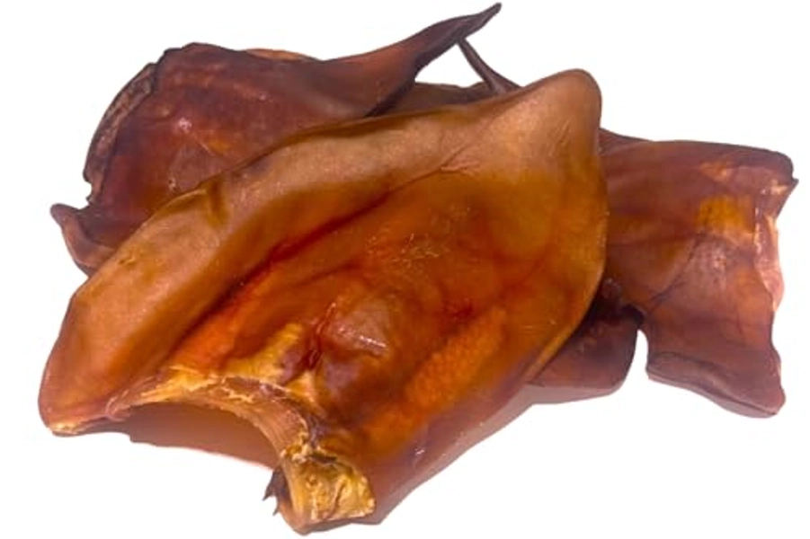 Pig Ears All Natural | Single Ingredient | 20/25/100 Count | Made in Canada | Slow-Roasted | Promote Healthy, Shiny Coats (100 Pack)