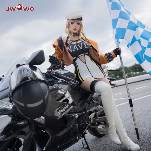 【Pre-sale】 Uwowo Genshin Impact Fanart Racing Navia Casual Outfit Cosplay Costume - M