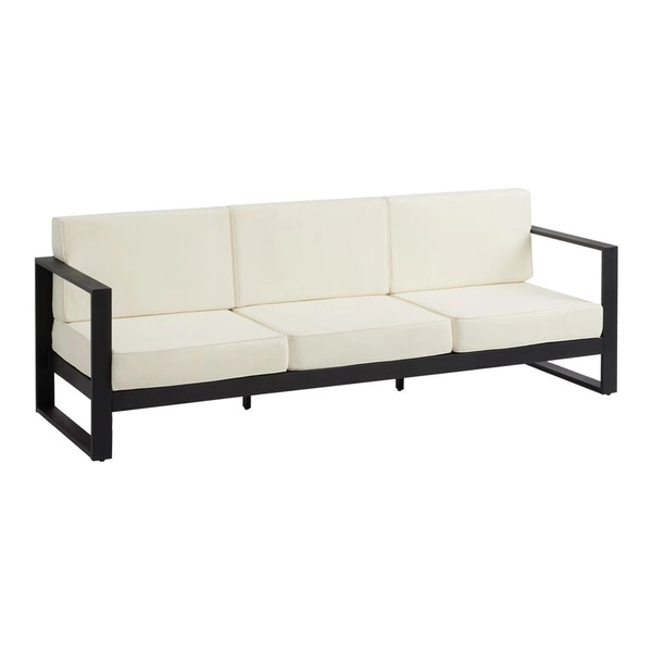 Segovia Black Metal Outdoor Couch
