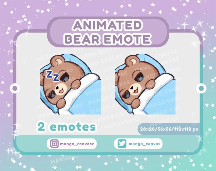 Animated Bear Emote /sleep Emote - Etsy Spain