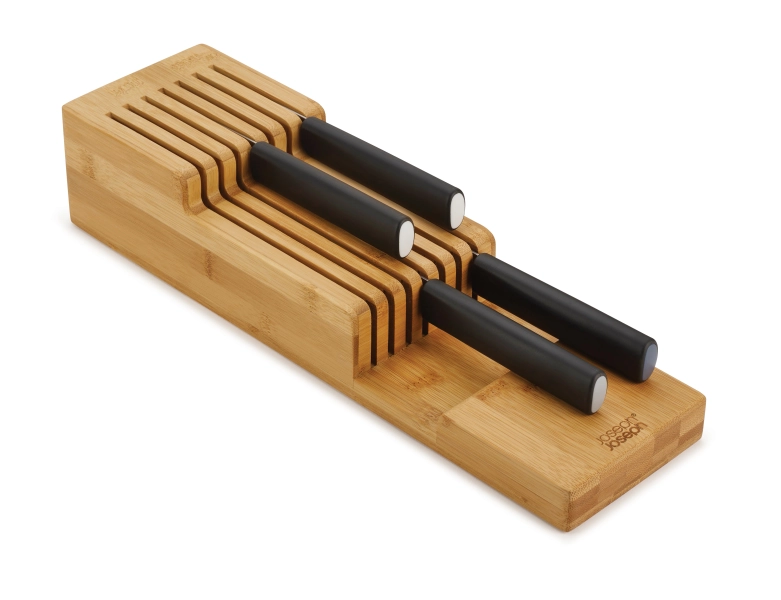 Joseph Joseph DrawerStore Compact Bamboo 2-tier Knife Organizer