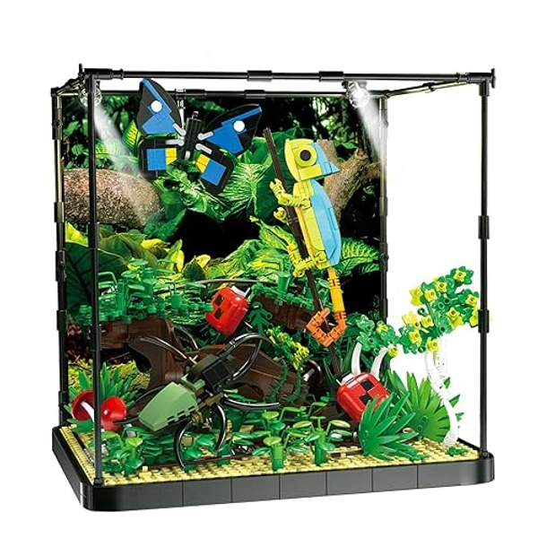 Blumen Insekten Tank Bauset kompatibel mit Lego für Adutls,Creator Baukasten für Jungen und Mädchen ab 12 Jahren 1284 PCS