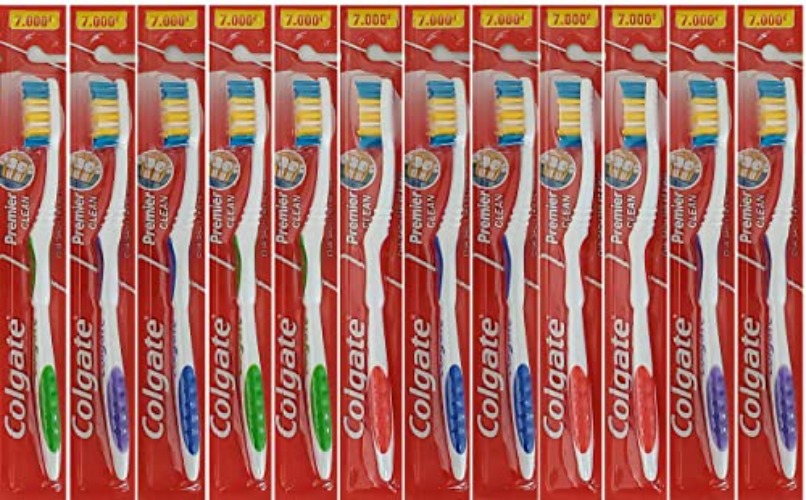Colgate Toothbrushes Premier Extra Clean ( 12 Toothbrushes) - Multi-Color - 12 Count (Pack of 1)