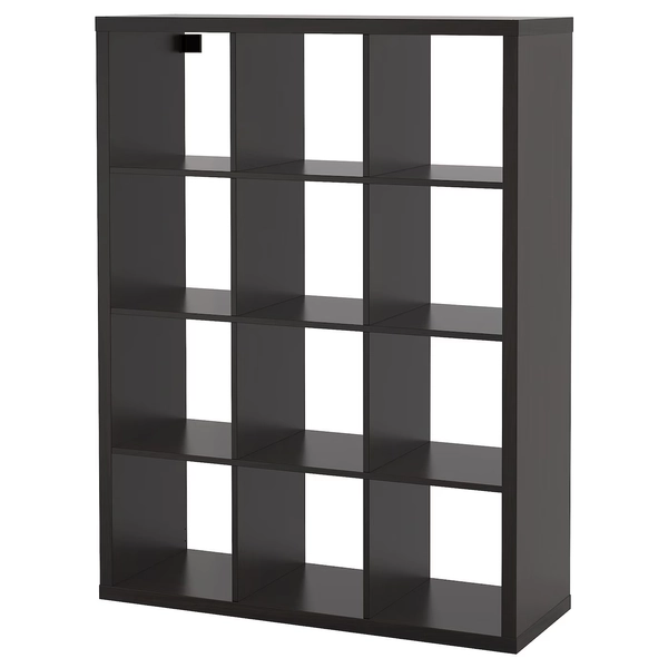 KALLAX Shelf unit - black-brown 112x147 cm (43 7/8x57 5/8 ")