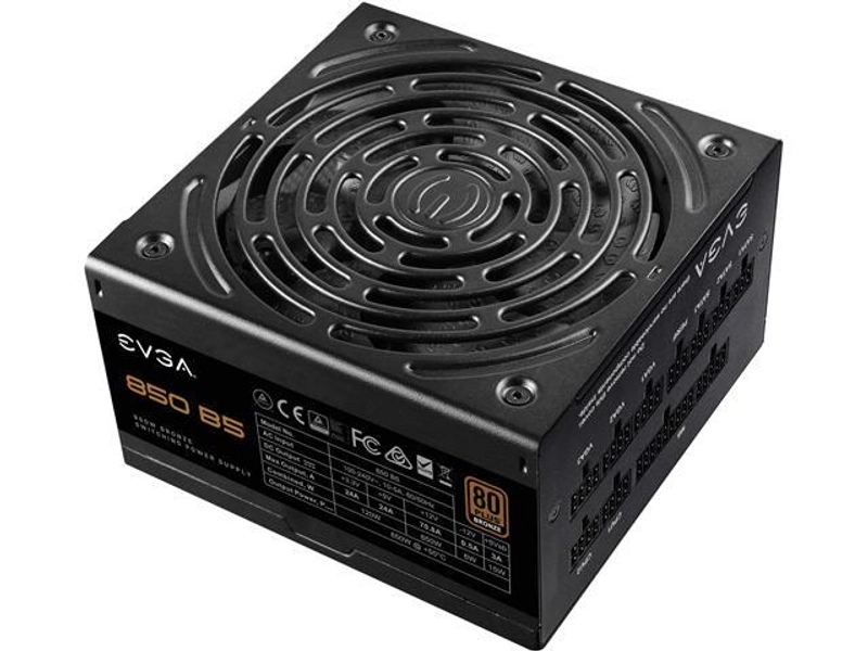 EVGA 850 B5, 80 Plus BRONZE 850W, Fully Modular, EVGA ECO Mode, 5 Year Warranty, Compact 150mm Size, Power Supply - 220-B5-0850-V1