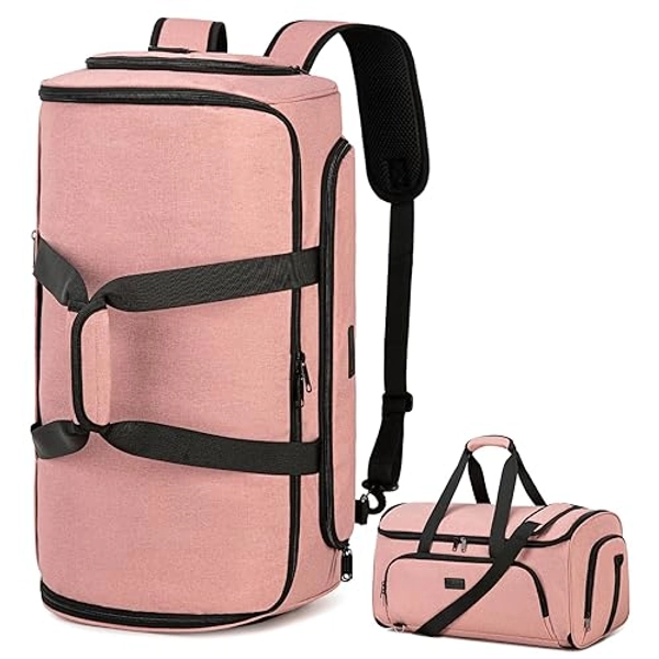 Garment Bags for Travel, Convertible Garment Duffle Bag for Men Women, Carry On Garment Bag Backpack, 4 in 1 Travel Suit Bag with Shoe Compartment, Large Weekender Bag