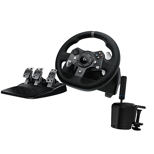 Logitech G920 Driving Force Racing Wheel + RS Shifter & Handbrake Bundle - Xbox X|S/Xbox One/PC - Wheel Kit + PC Shifter/Handbrake Bundle