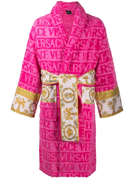 Versace I Love Baroque Bathrobe | Pink | FARFETCH TH