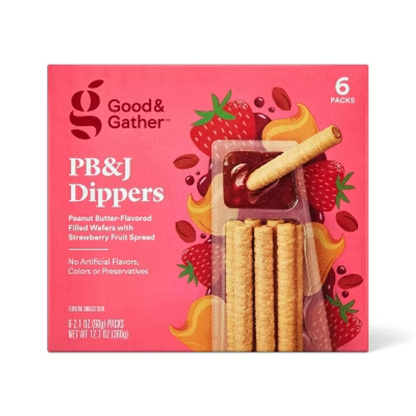 Peanut Butter Filled Wafer Stix With Strawberry Jam - 12.7oz/6ct - Good & Gather™
