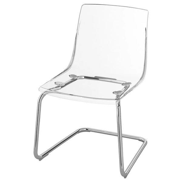 TOBIAS Chair - clear/chrome plated