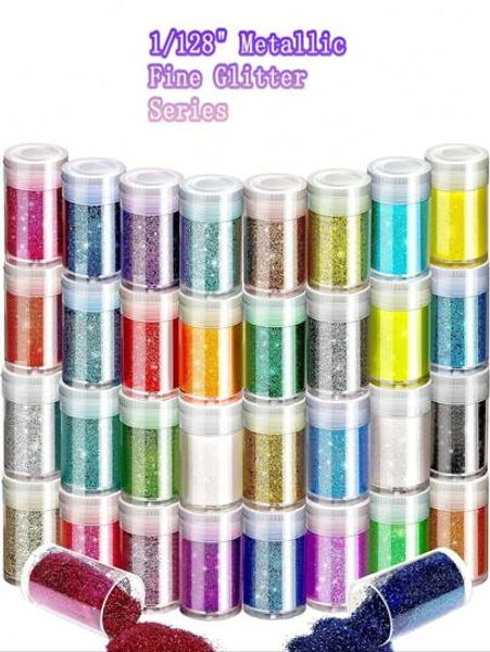 32 Colour Chunky Holographic Glitter, Reflective Glitter For Nails Festival Glitter Sparkle For Resin Wax Melts Crafts Decoration In Christmas Party