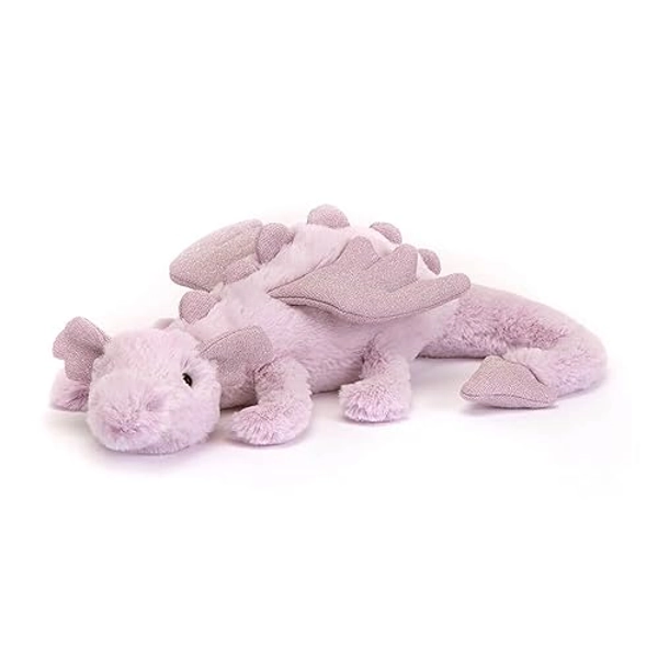 Jellycat Lavender Dragon Stuffed Animal, Little 12 inches | Mythical Plush Toy | Classic Children's Gift