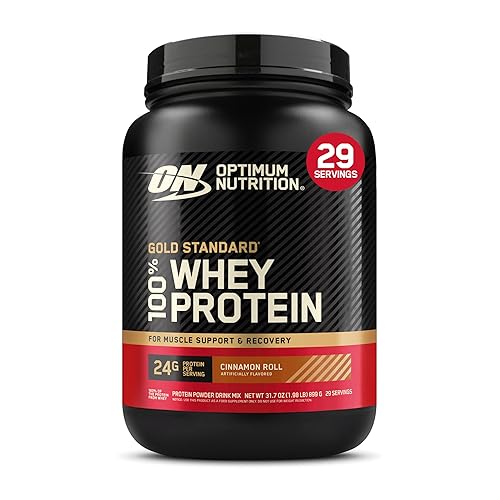 Optimum Nutrition New Flavor Gold Standard 100% Whey Protein Powder, Cinnamon Roll, 2 Pound (Pack of 1) (Packaging May Vary) - Cinnamon Roll - 29 Servings (Pack of 1)