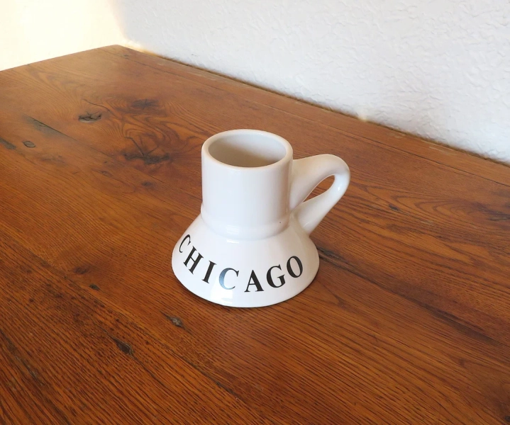 Vintage Travel Mug No Spill Wide Base Foam Bottom Ceramic 12oz Belly Mug I Love Chicago - Etsy UK