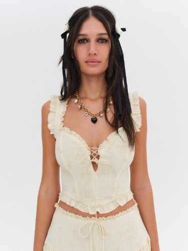 Gigi Corset Top — Beige