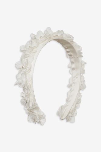 Mckenna Flower Headband — White