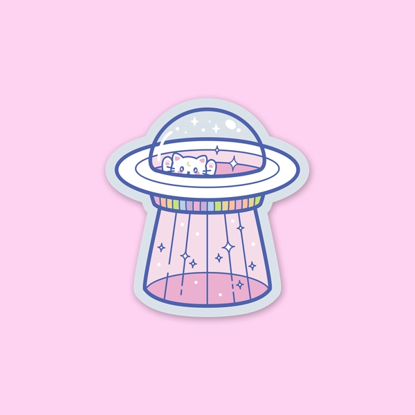 Sticker | Unidentified Feline Object (UFO) — Death Petal ✿