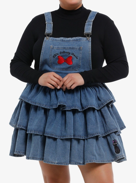 Studio Ghibli® Kiki's Delivery Service Jiji Bow Denim Skirtall Plus Size