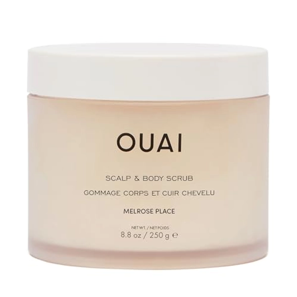 OUAI Scalp & Body Scrub - Exfoliating Body Scrub with Sugar & Coconut Oil Blend for Smooth, Moisturized Skin - Gentle Scalp Scrub for Removing Product Build Up 250g