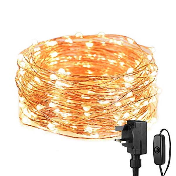 Lepro Fairy Lights Plug in, 10m 100 LED Copper Wire Fairy Lights, 33ft Warm White Fairy String Lights Mains Powered for Halloween, Bedroom, Wedding Decor, Garden, Party, Christmas and More