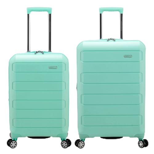 Traveler's Choice Pagosa Indestructible Hardshell Expandable Spinner Luggage, Mint, 2 Piece Set - 2 Piece Set - Mint