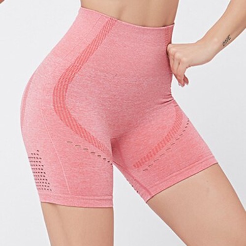 Seamless Mesh Shorts - Peach / S