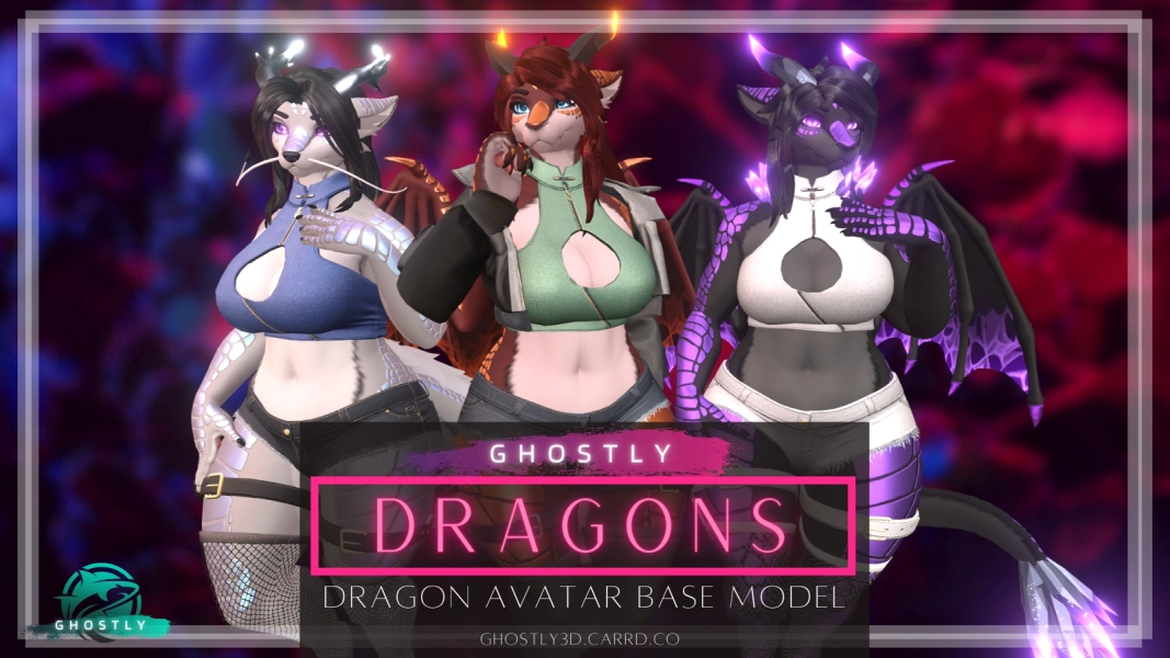 Ghostly Female Dragons by Ghostly3D on Jinxxy